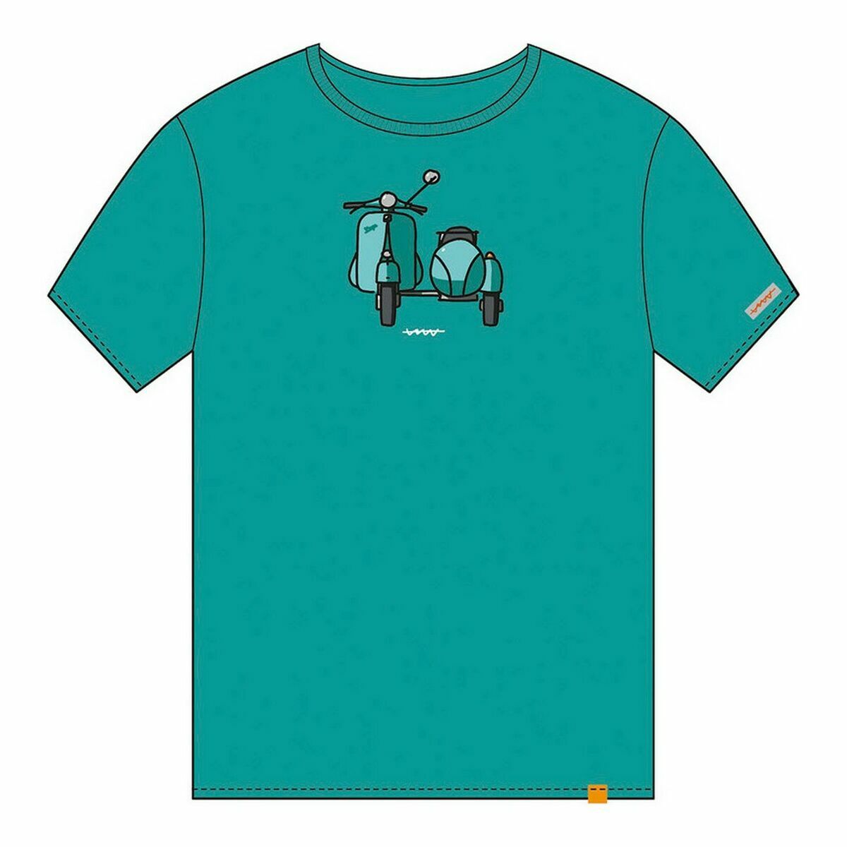 Camiseta De Manga Corta Turquesa
