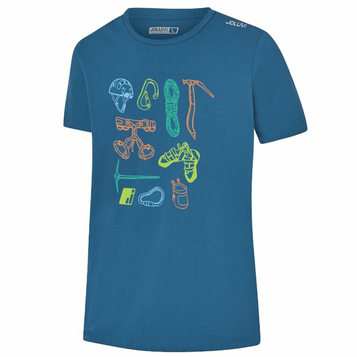 Camiseta De Manga Corta Para Hombre Azul