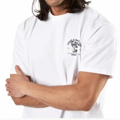 Camiseta De Manga Corta Para Hombre Blanco