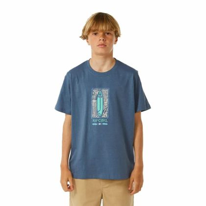 Camiseta De Manga Corta Infantil Azul