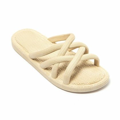 Chanclas Para Mujer Marrón Claro