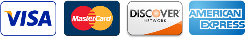 Tarjetas aceptadas: Visa, Mastercard, Discover y American Express